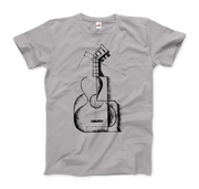 Juan Gris The Guitar 1912 Artwork T-Shirt-Art-O-Rama Shop-Men (Unisex)-White-S-Urbanheer