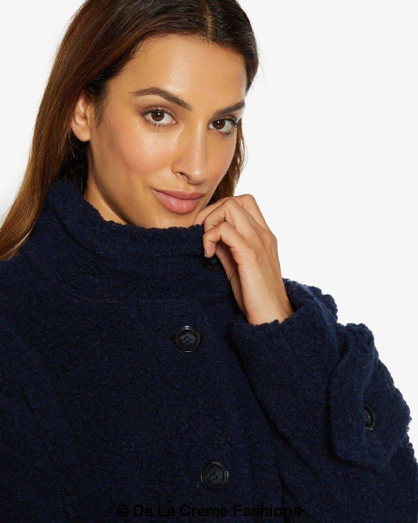 Julie High Neck Borg Teddy Coat-Rose Eleusis-UK 10/EU 38/US 6-Black-Urbanheer