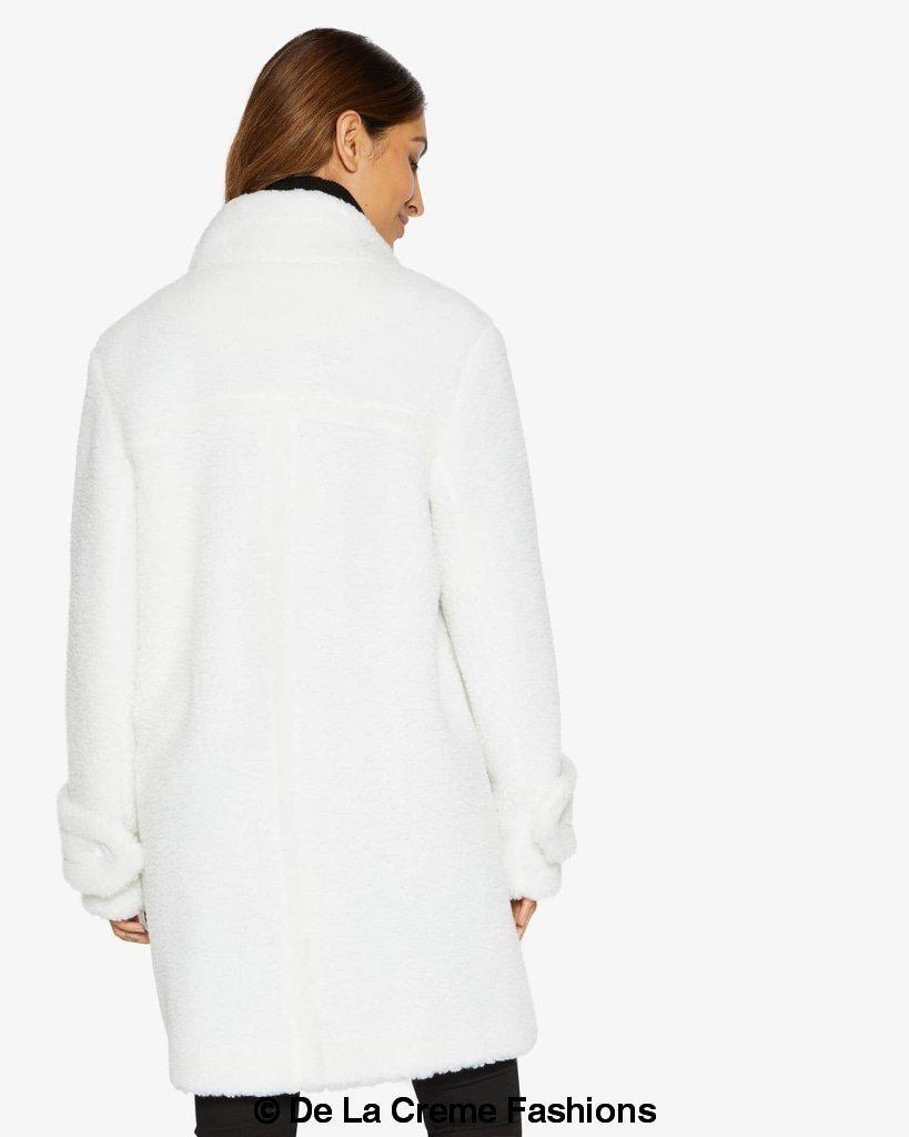 Julie High Neck Borg Teddy Coat-Rose Eleusis-UK 10/EU 38/US 6-Black-Urbanheer