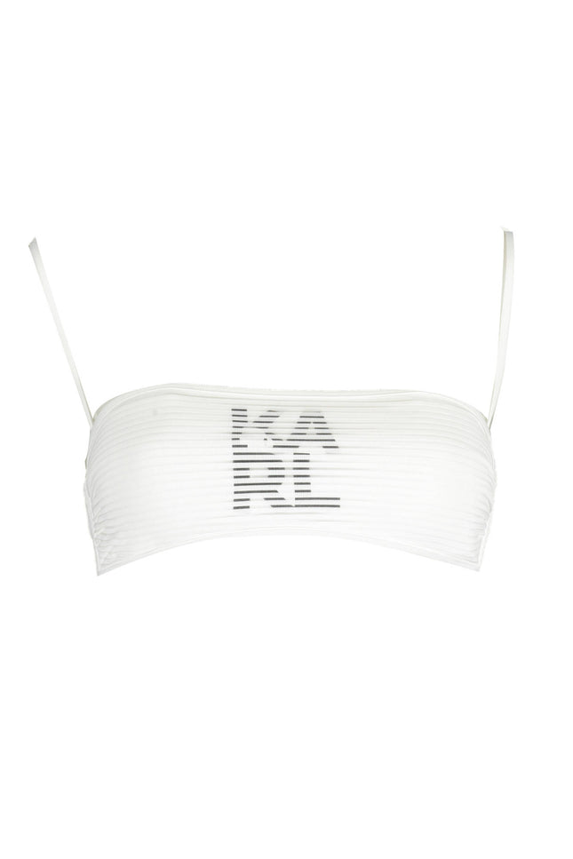 Karl Lagerfeld Beachwear Swimsuit Top Woman White-Clothing - Women-KARL LAGERFELD BEACHWEAR-Urbanheer