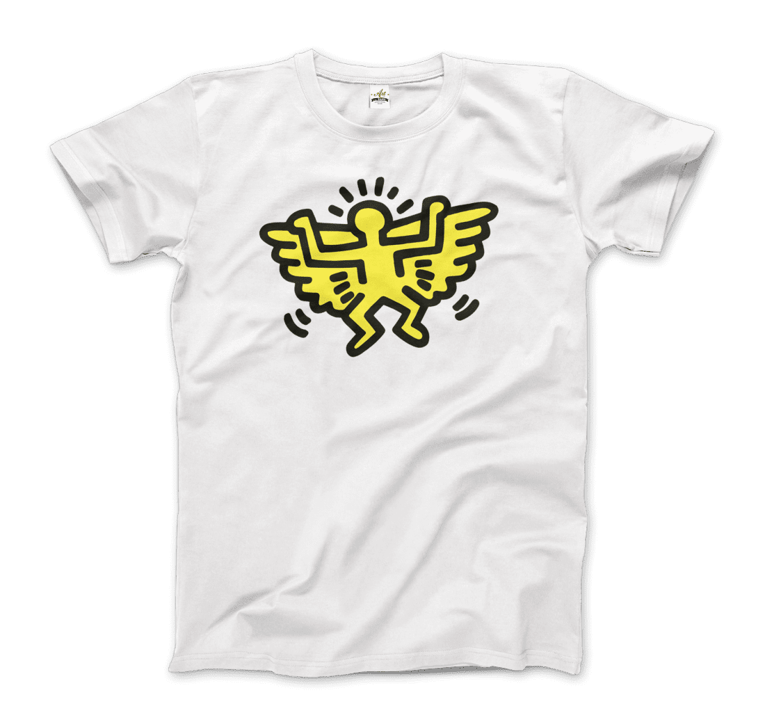 Angel Icon, 1990 Street Art T-Shirt-Art-O-Rama Shop-Men (Unisex)-White-S-Urbanheer
