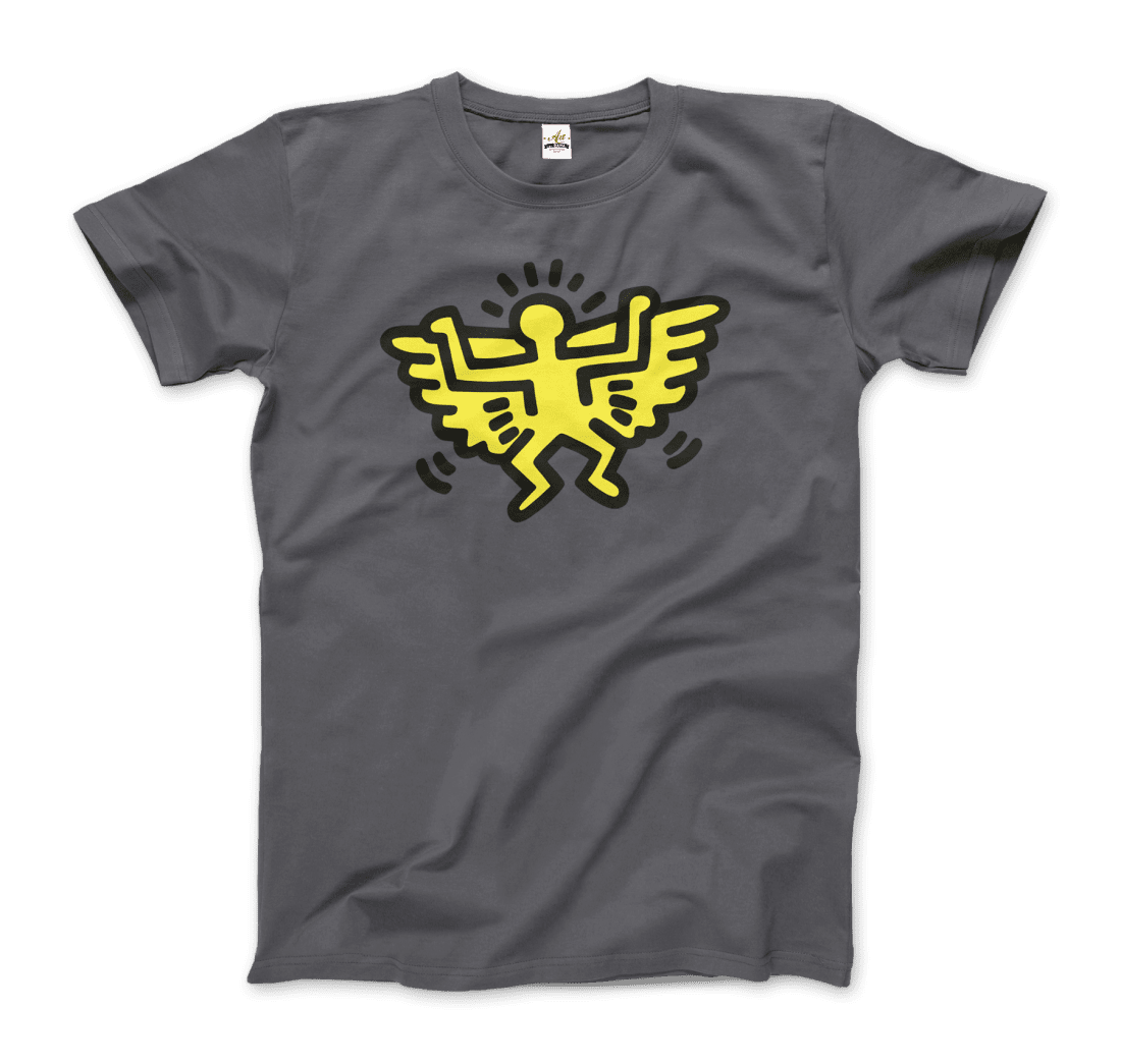 Angel Icon, 1990 Street Art T-Shirt-Art-O-Rama Shop-Men (Unisex)-Heather Grey-S-Urbanheer