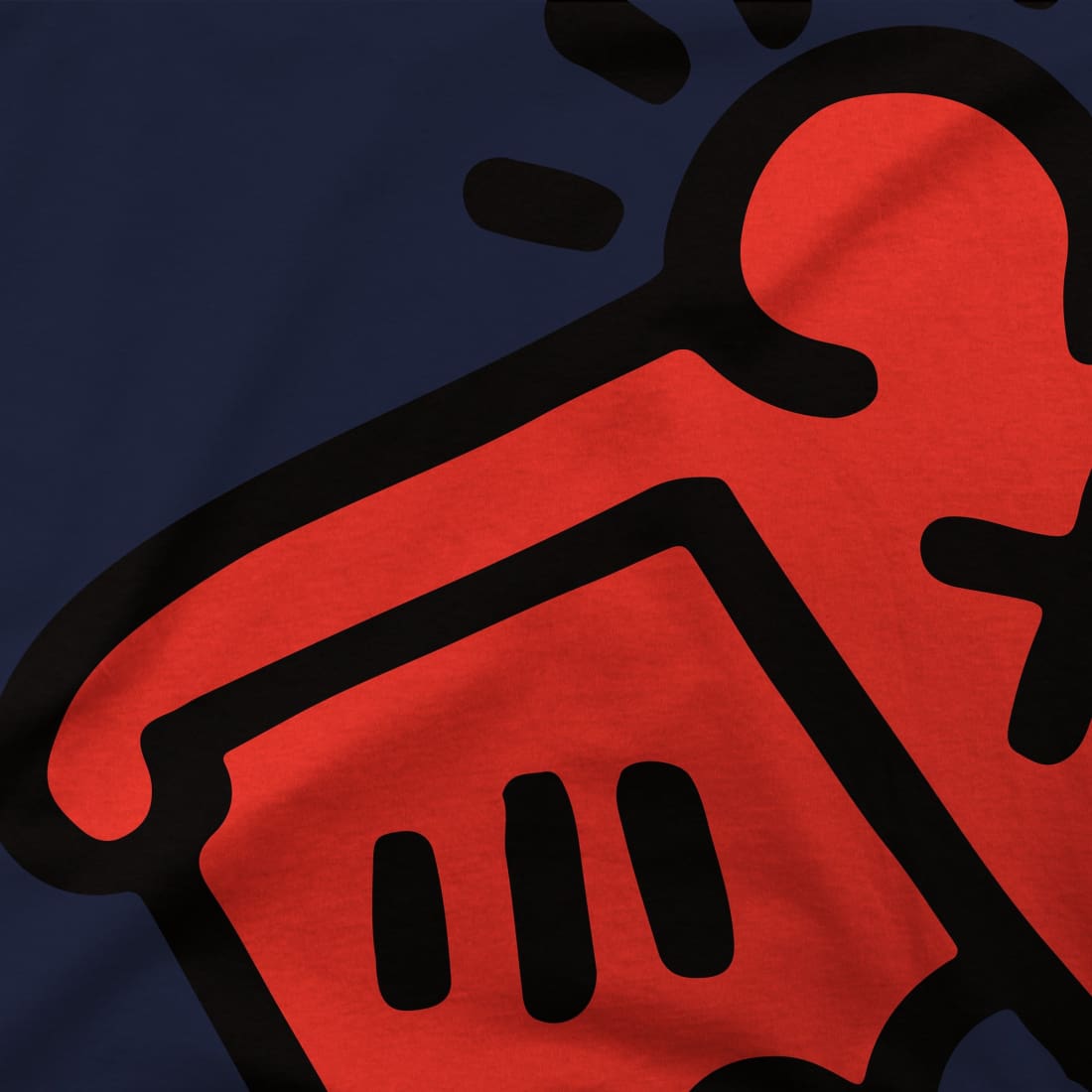 Flying Devil Icon, 1990 Street Art T-Shirt-Art-O-Rama Shop-Men (Unisex)-Navy-S-Urbanheer