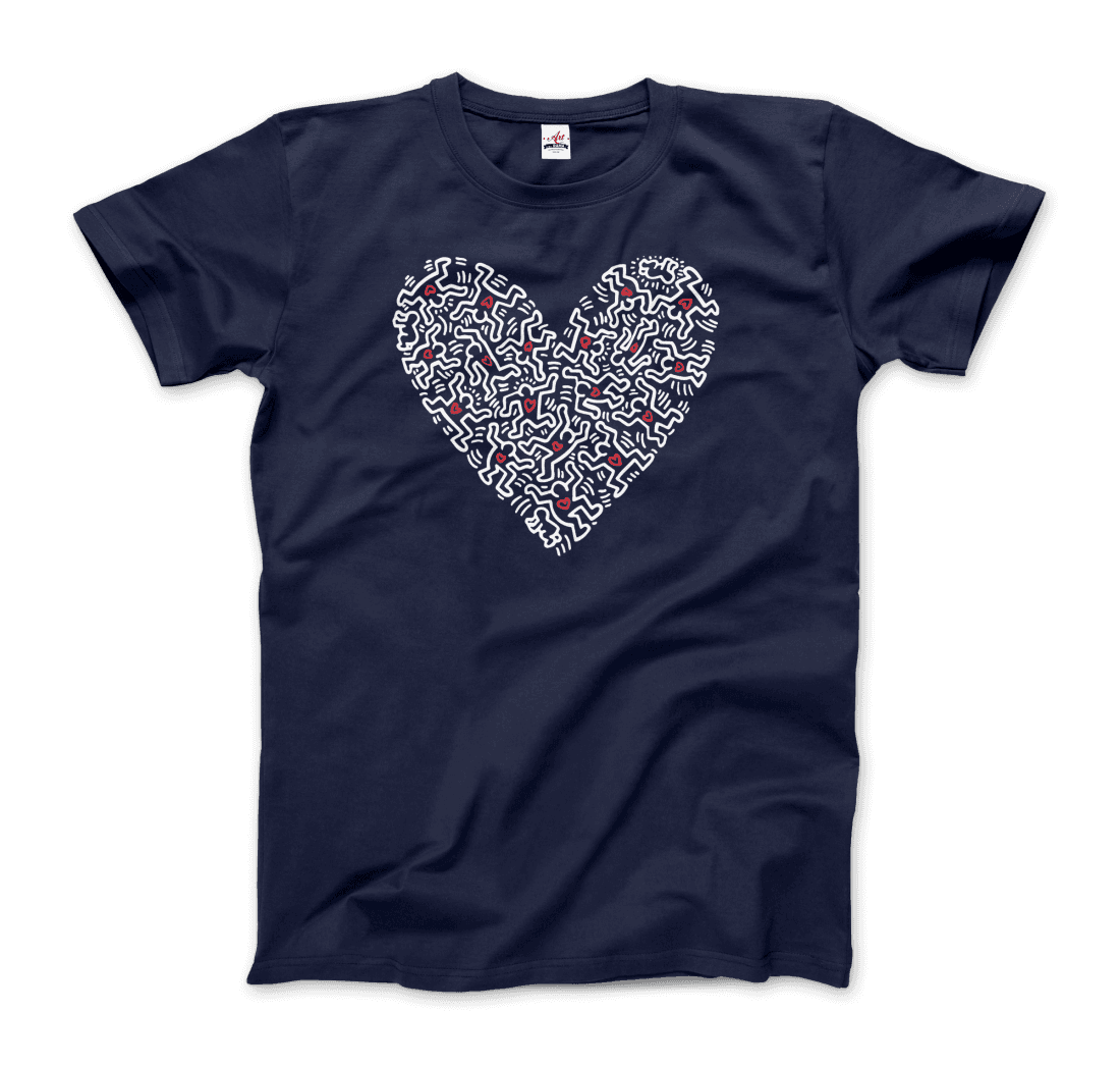 Heart Of Men - Icon Series Street Art T-Shirt-Art-O-Rama Shop-Men (Unisex)-Navy-S-Urbanheer