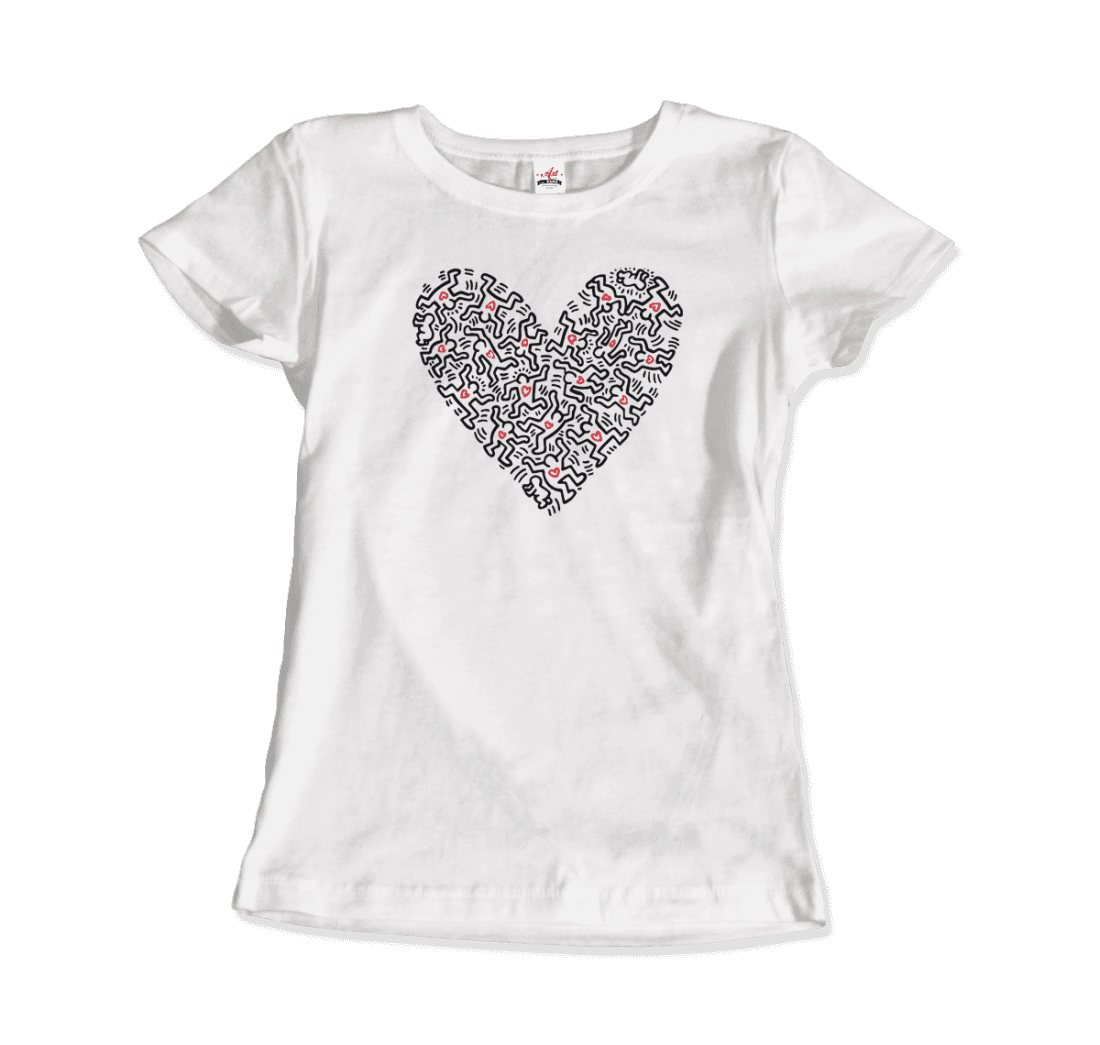 Heart Of Men - Icon Series Street Art T-Shirt-Art-O-Rama Shop-Women (Fitted)-White-S-Urbanheer