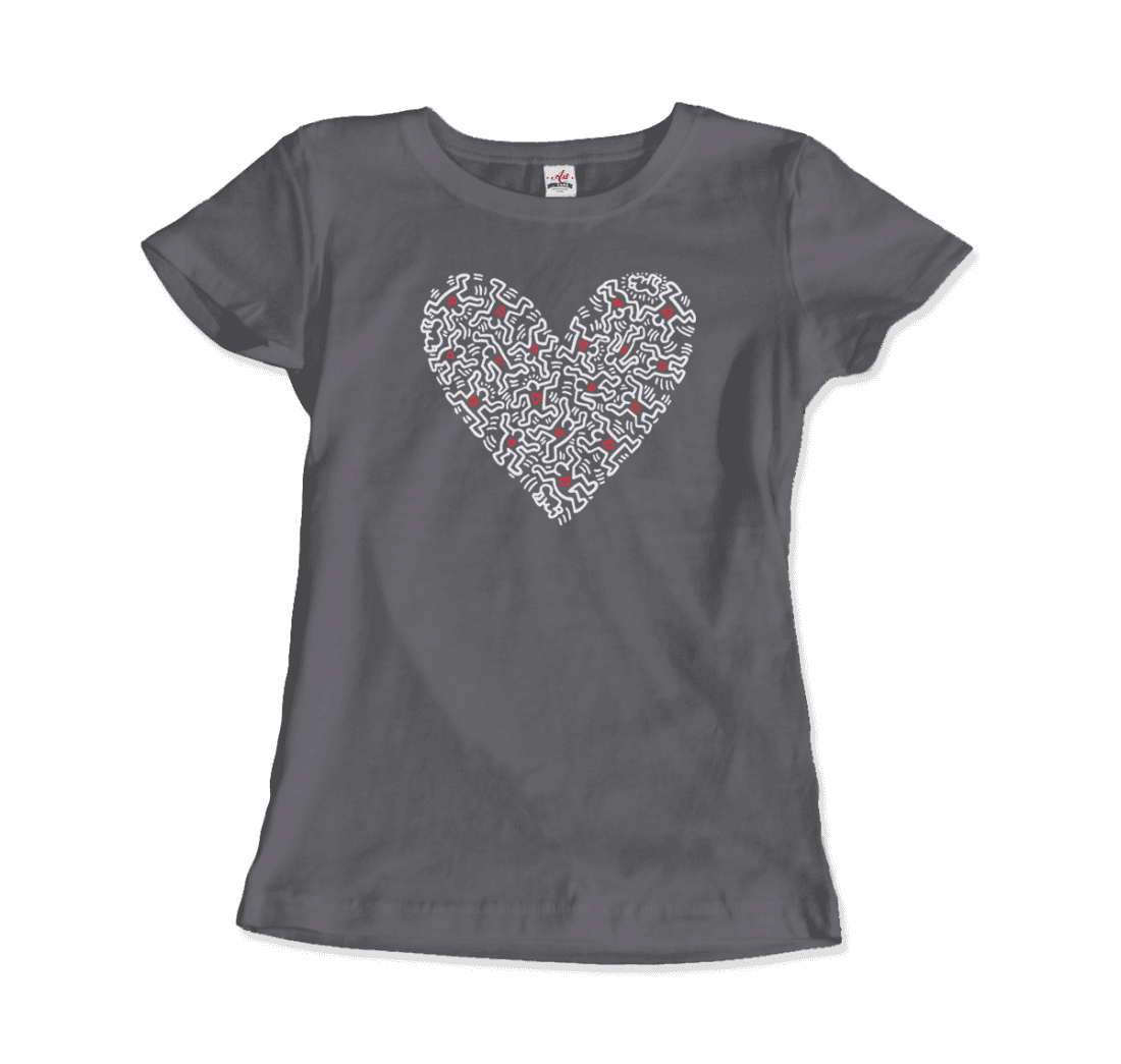 Heart Of Men - Icon Series Street Art T-Shirt-Art-O-Rama Shop-Women (Fitted)-Heather Grey-S-Urbanheer