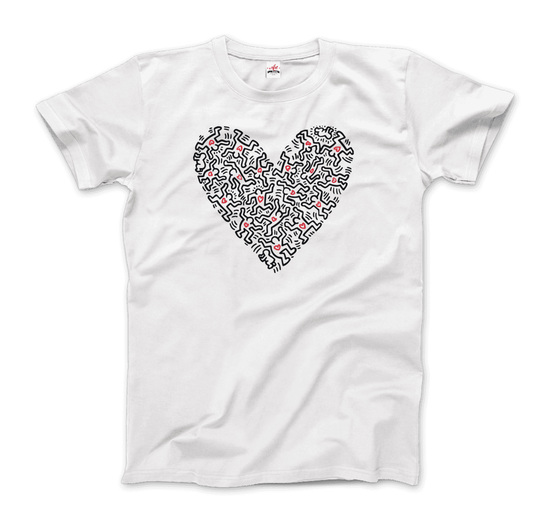 Heart Of Men - Icon Series Street Art T-Shirt-Art-O-Rama Shop-Men (Unisex)-White-S-Urbanheer