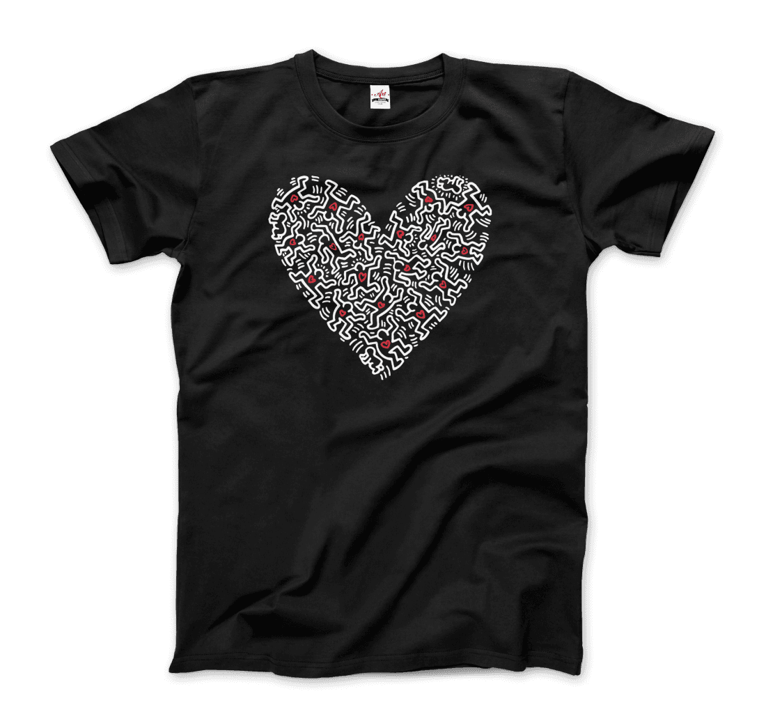 Heart Of Men - Icon Series Street Art T-Shirt-Art-O-Rama Shop-Men (Unisex)-Black-S-Urbanheer