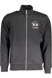 LA MARTINA MEN'S BLACK ZIPPED SWEATSHIRT-LA MARTINA-BLACK-M-Urbanheer