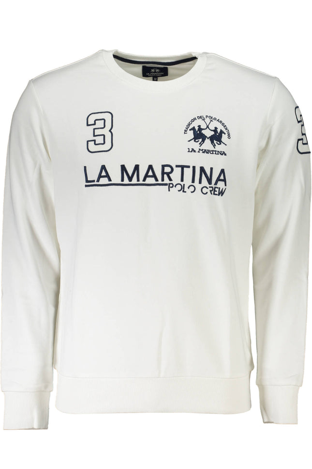 La Martina White Men'S Sweatshirt Without Zip-LA MARTINA-Urbanheer
