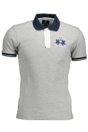La Martina Polo Short Sleeve Man Gray-LA MARTINA-GREY-XL-Urbanheer