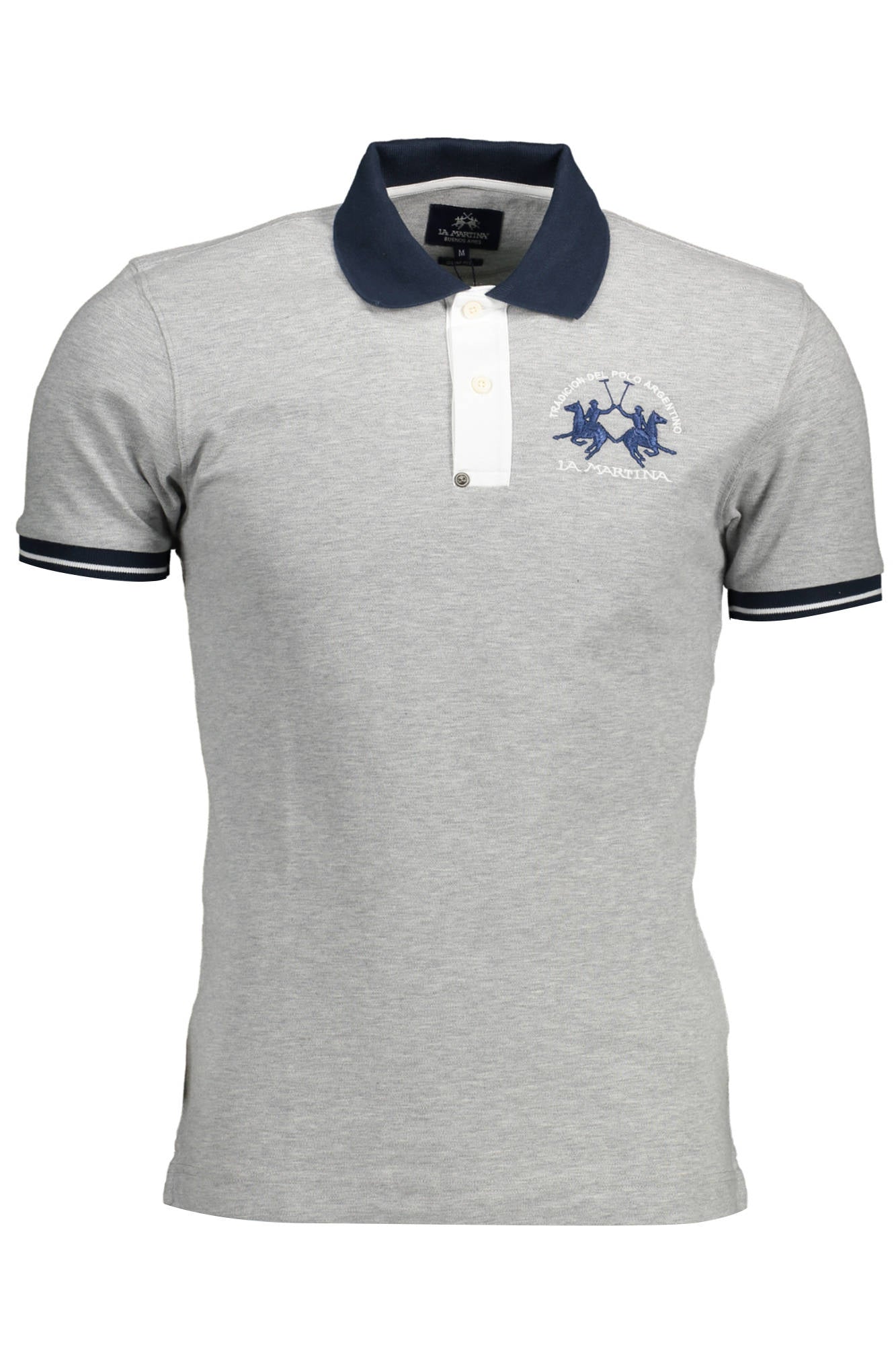 La Martina Polo Short Sleeve Man Gray-LA MARTINA-GREY-XL-Urbanheer