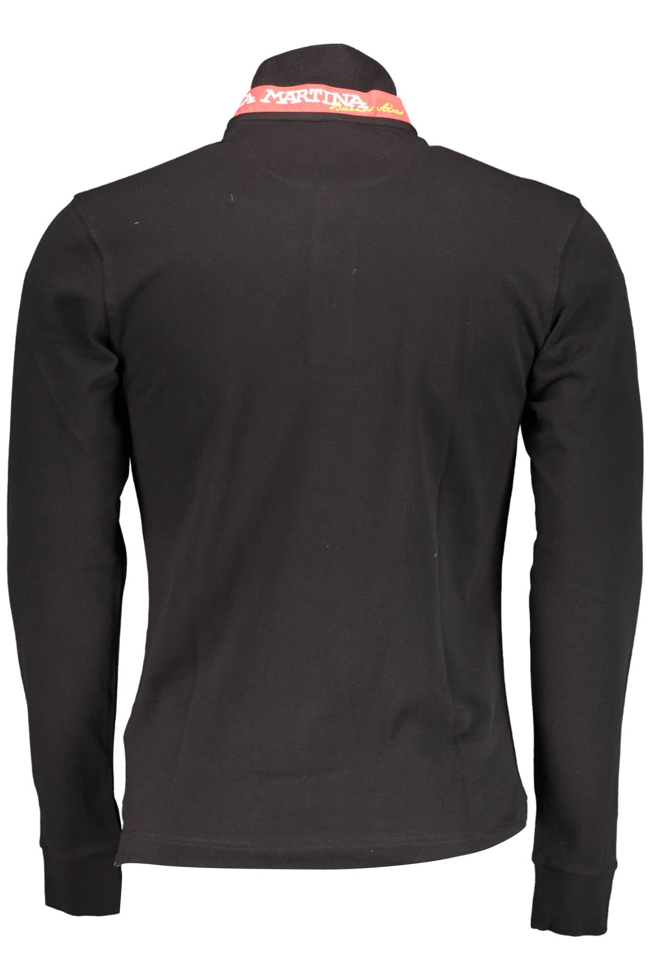 La Martina Polo Long Sleeve Man Black-Clothing - Men-LA MARTINA-BLACK-M-Urbanheer