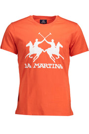 LA MARTINA MAN SHORT SLEEVE T-SHIRT ORANGE-Clothing - Men-LA MARTINA-ORANGE-L-Urbanheer