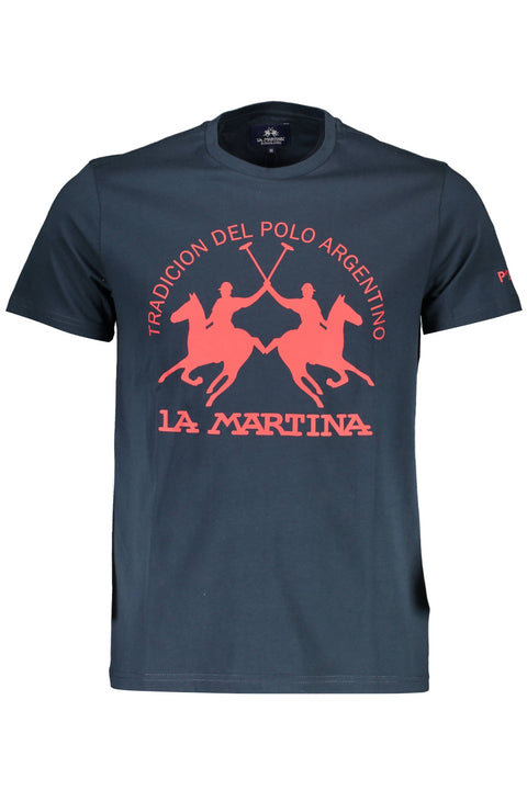 LA MARTINA MEN'S BLUE SHORT SLEEVE T-SHIRT-Clothing - Men-LA MARTINA-BLUE-M-Urbanheer