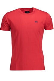 La Martina Red Man Short Sleeve T-Shirt-Clothing - Men-LA MARTINA-RED-XL-Urbanheer