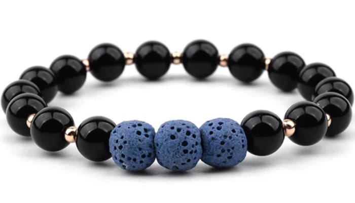 Lava Stone Bracelet - Black Dark Blue-Fuze Body-Urbanheer
