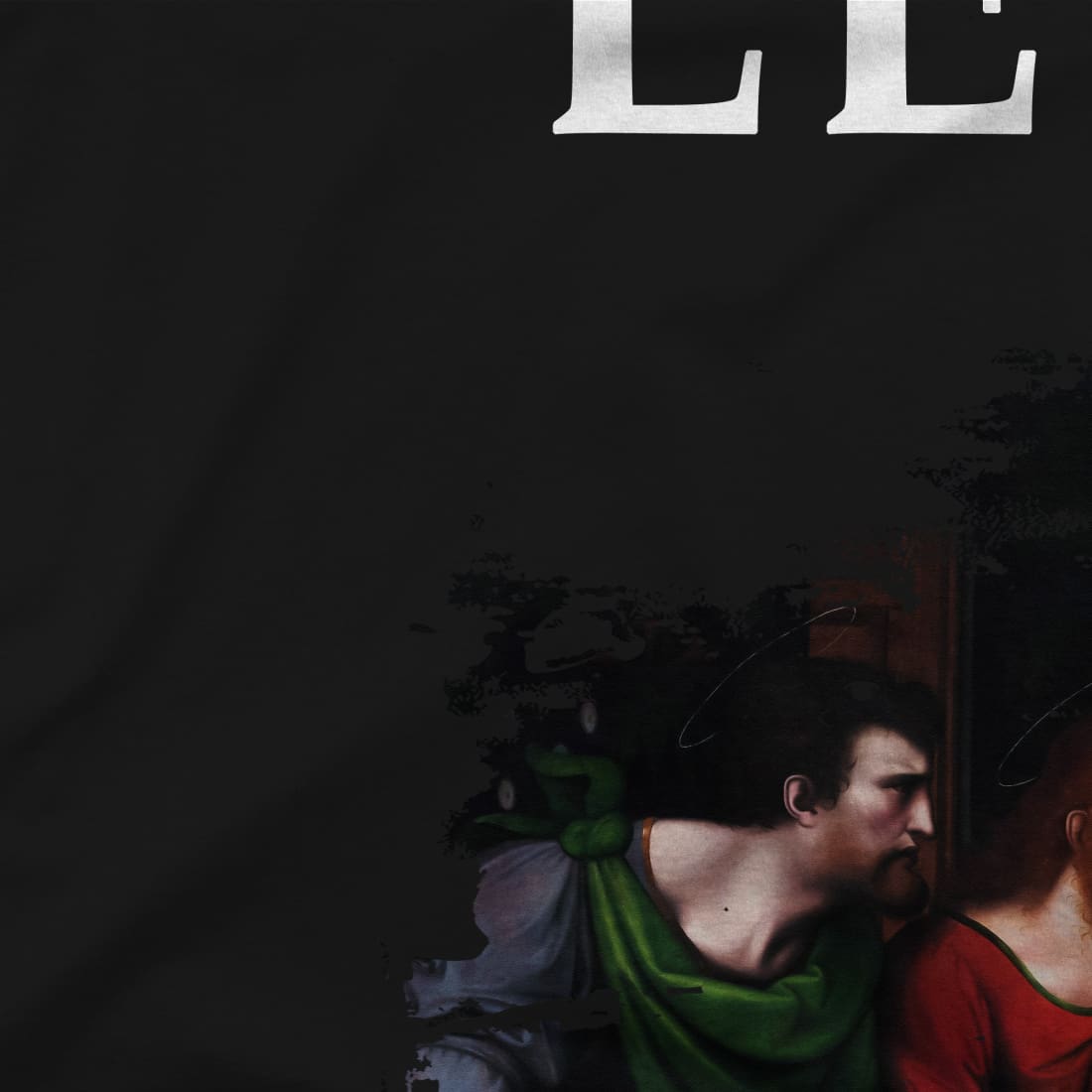 Leonardo Da Vinci - The Last Supper Artwork T-Shirt-Art-O-Rama Shop-Women (Fitted)-White-S-Urbanheer