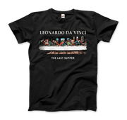 Leonardo Da Vinci - The Last Supper Artwork T-Shirt-Art-O-Rama Shop-Men (Unisex)-Black-S-Urbanheer
