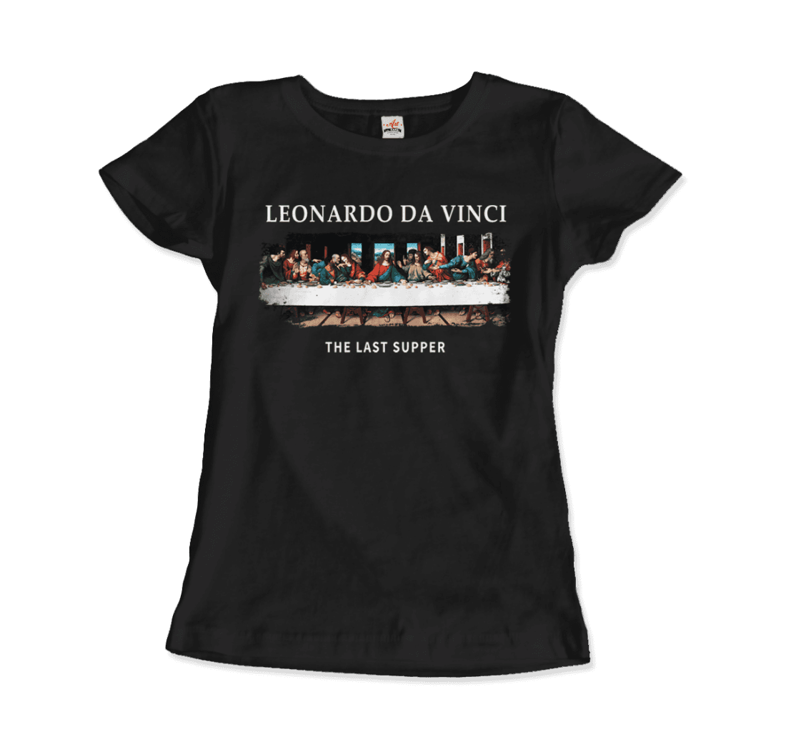 Leonardo Da Vinci - The Last Supper Artwork T-Shirt-Art-O-Rama Shop-Men (Unisex)-White-S-Urbanheer