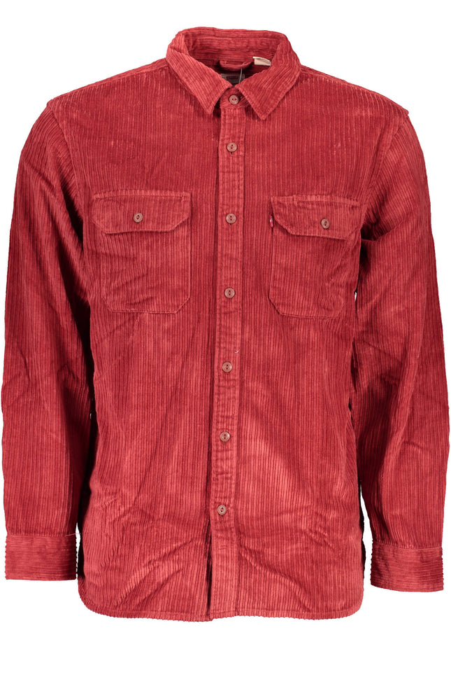 LEVI'S MEN'S RED LONG SLEEVE SHIRT-Clothing - Men-LEVI&#039;S-Urbanheer