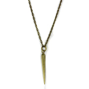 Lo3707 - Antique Copper Brass Chain Pendant With No Stone-Alamode-16"+3"-Urbanheer