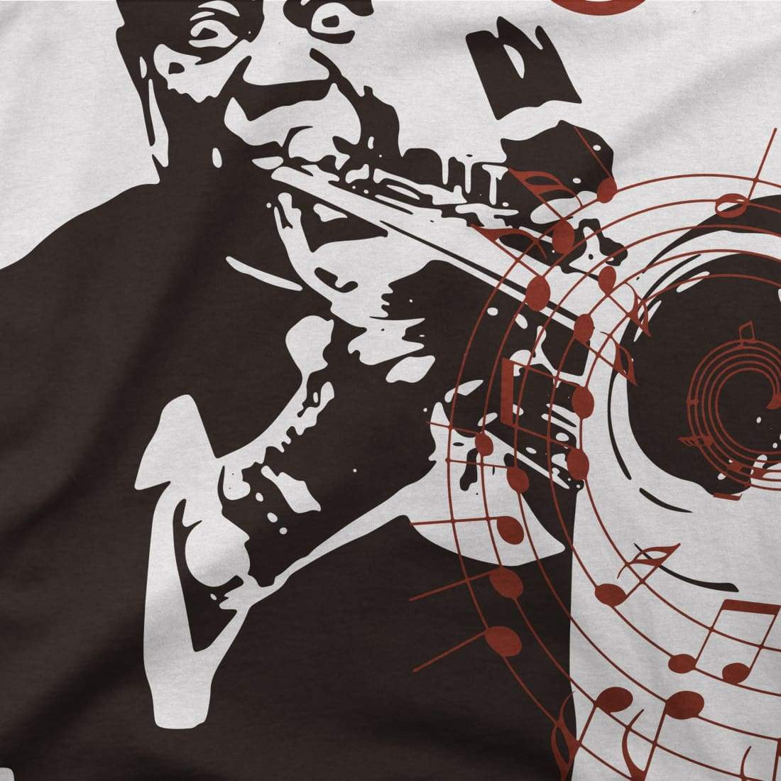 Louis Armstrong (Satchmo) Playing Trumpet T-Shirt-Art-O-Rama Shop-Men (Unisex)-White-S-Urbanheer