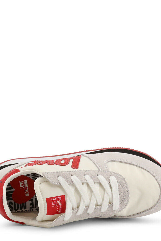 White Red Suede Sneakers-Love Moschino-Urbanheer