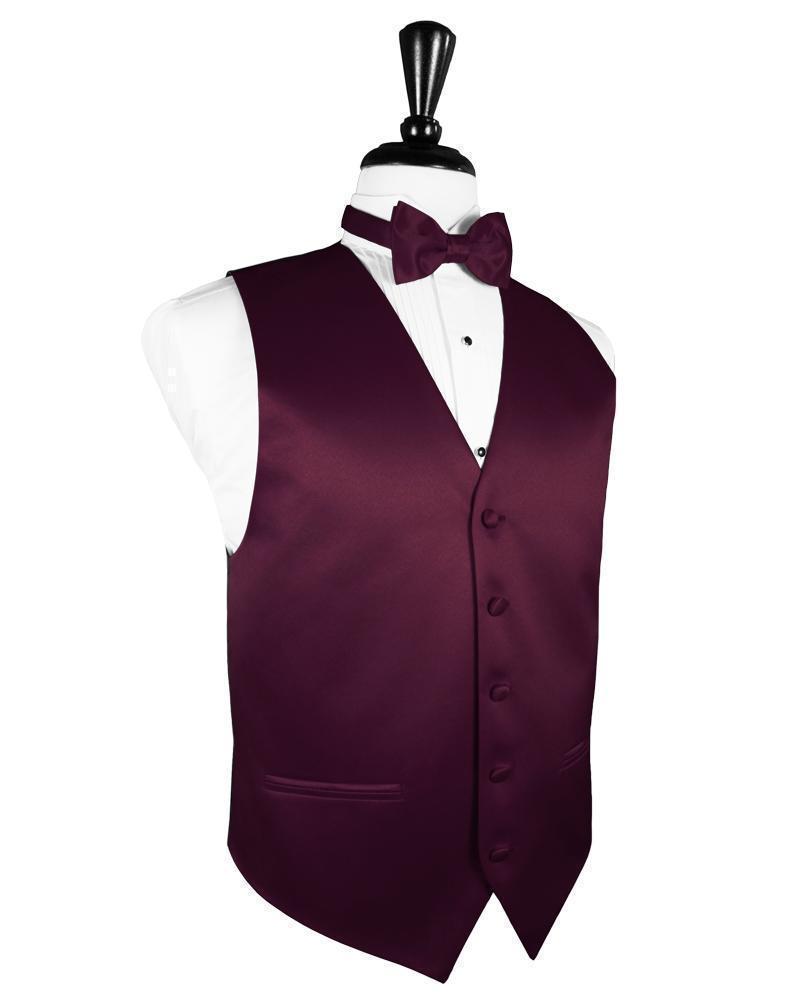 Luxury Satin Tuxedo Vest 5-Mens Vest-Tux-USA-XS-Wine-Urbanheer
