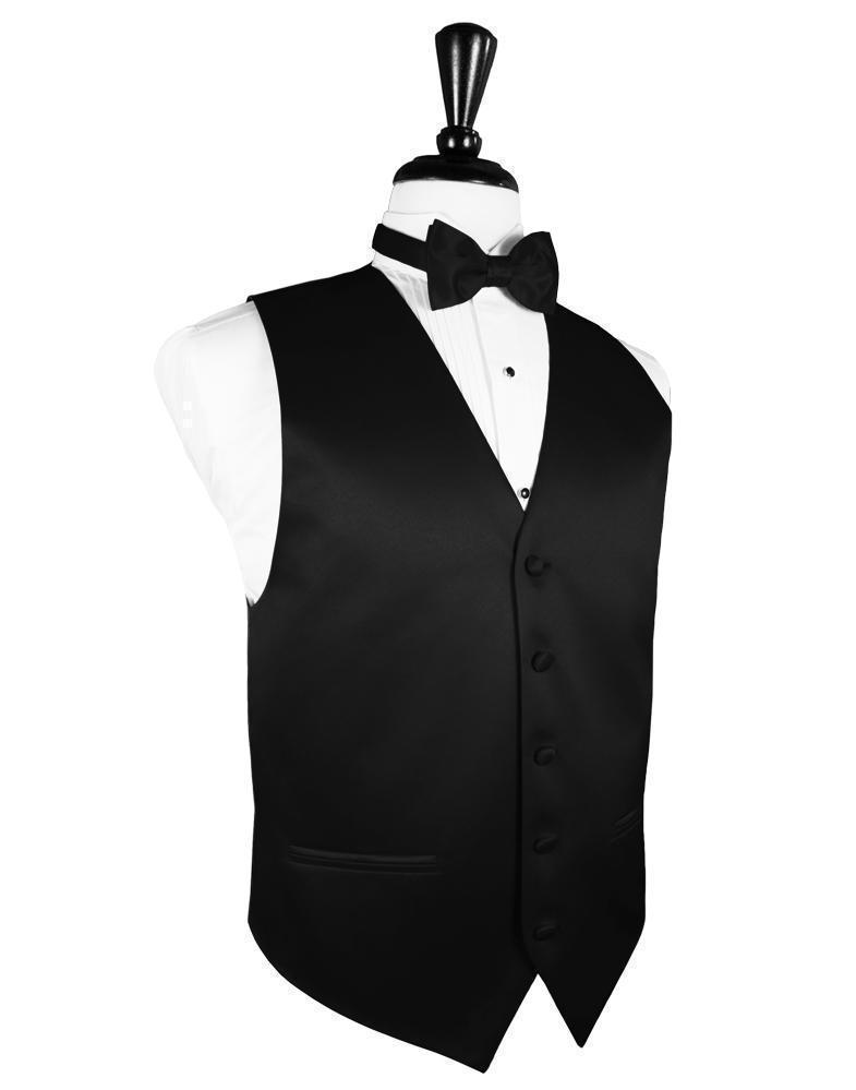 Luxury Satin Tuxedo Vest-Mens Vest-Tux-USA-XS-Black-Urbanheer