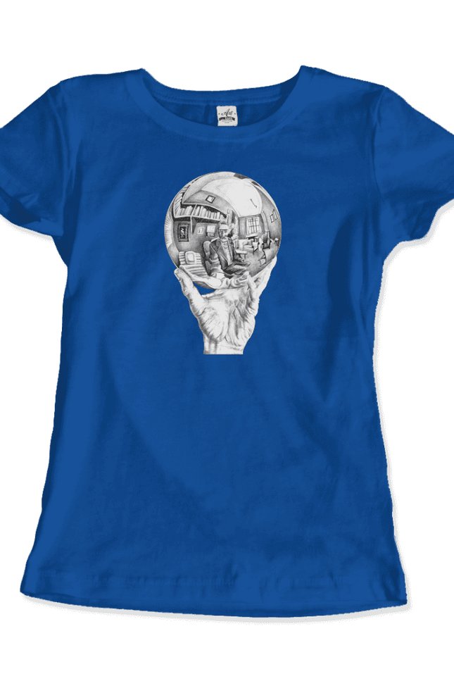 M.C. Escher Hand With Reflective Globe T-Shirt-Art-O-Rama Shop-Urbanheer