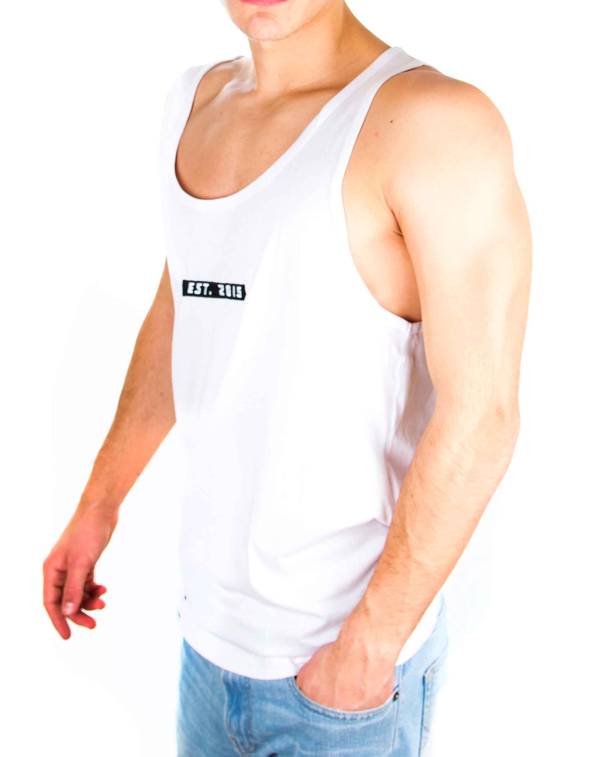 Origin embroidered Tanktop - white - Herren-Pear Juniper-White-L-Urbanheer