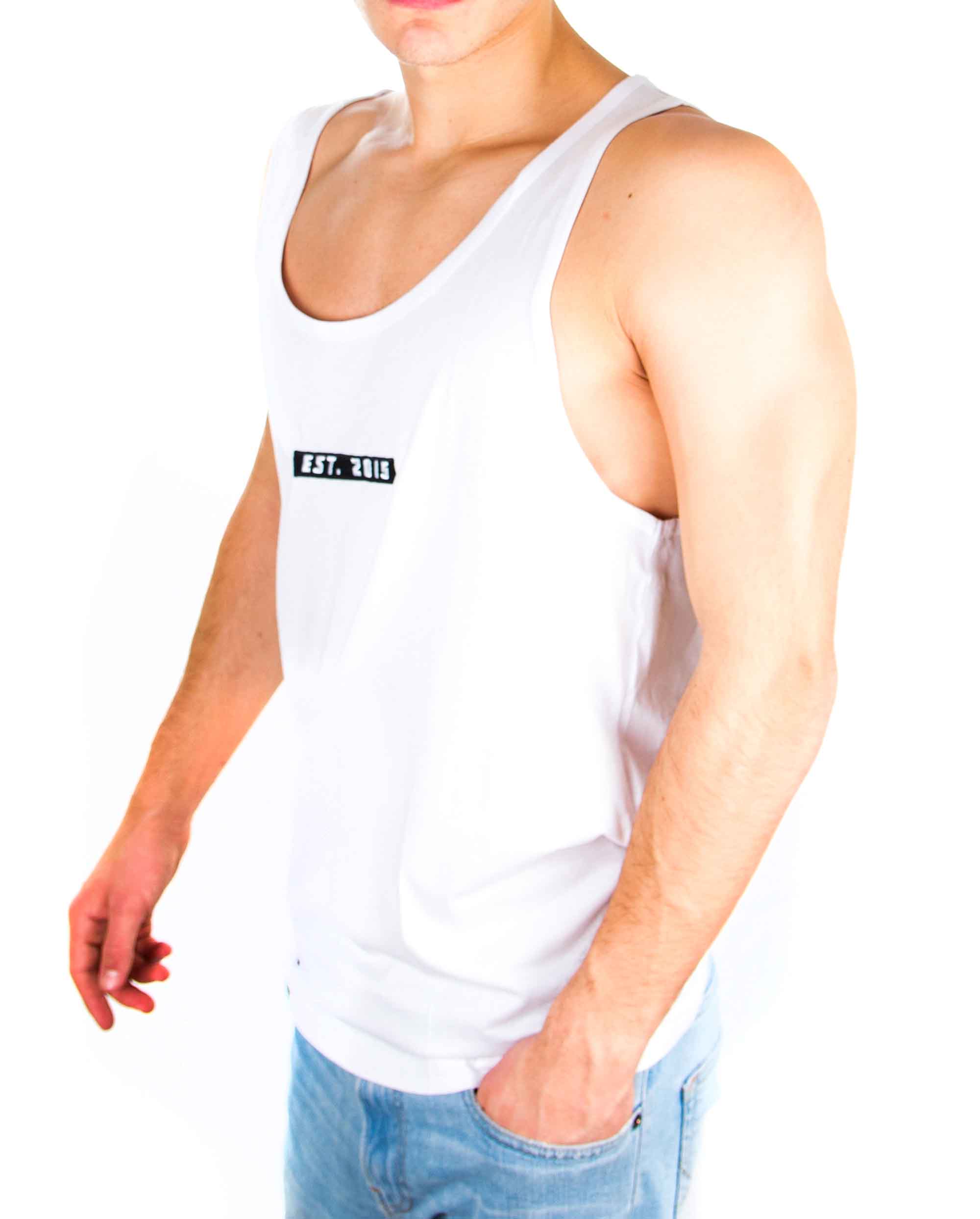 Origin embroidered Tanktop - white - Herren-Pear Juniper-White-L-Urbanheer