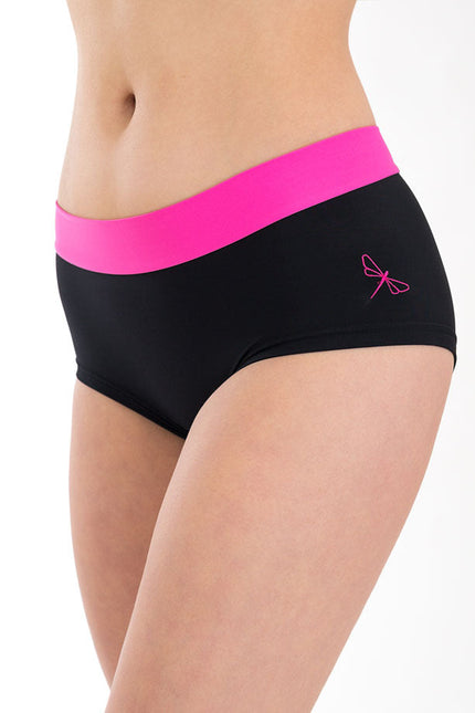 Mandy pole shorts-Dragonfly-black / pink-XS-Urbanheer