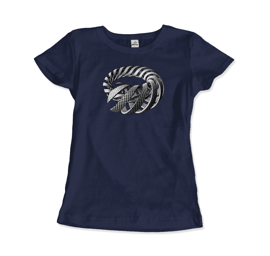 Mc Escher Spirals Art T-Shirt-Art-O-Rama Shop-Men (Unisex)-Heather Grey-S-Urbanheer