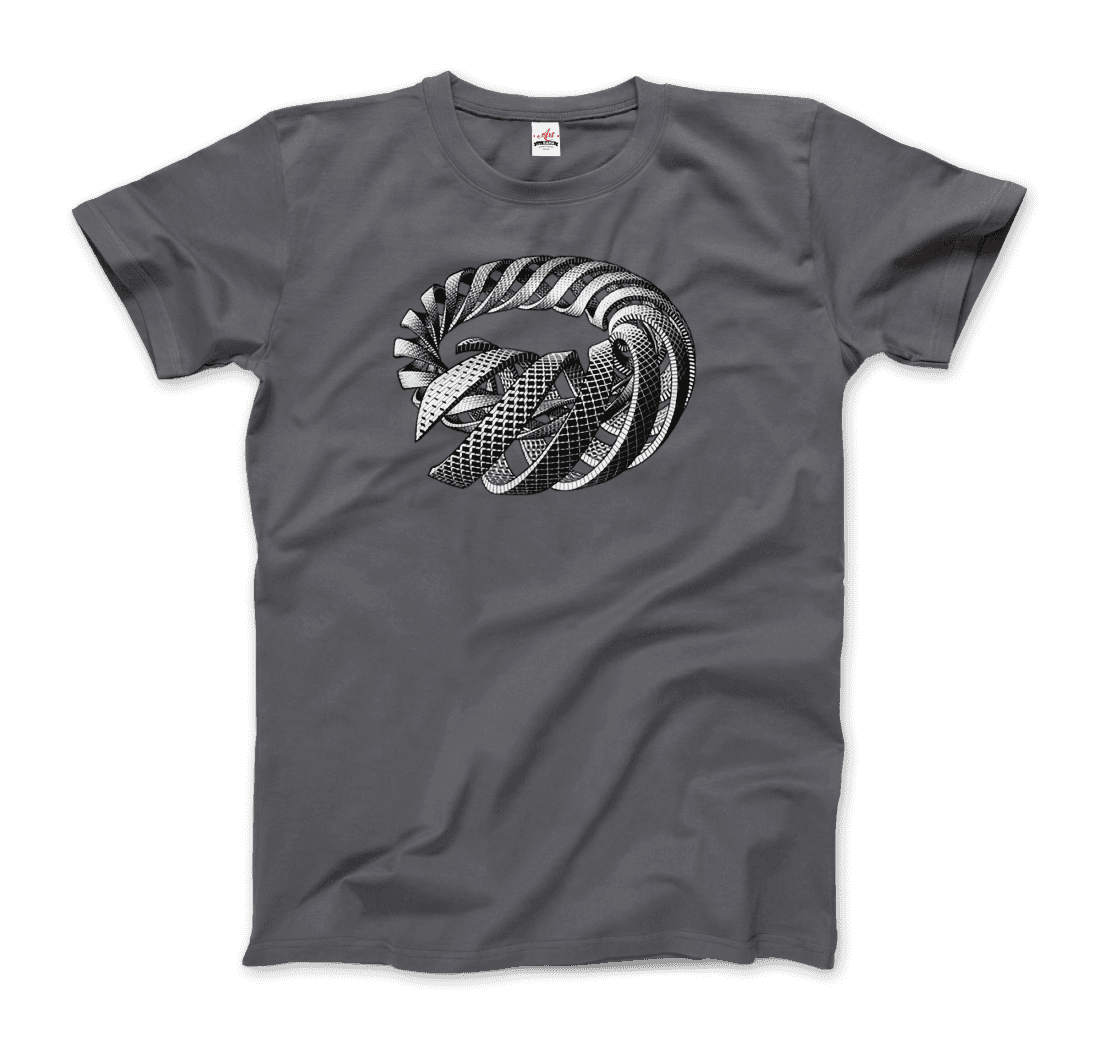 Mc Escher Spirals Art T-Shirt-Art-O-Rama Shop-Men (Unisex)-City Green-S-Urbanheer