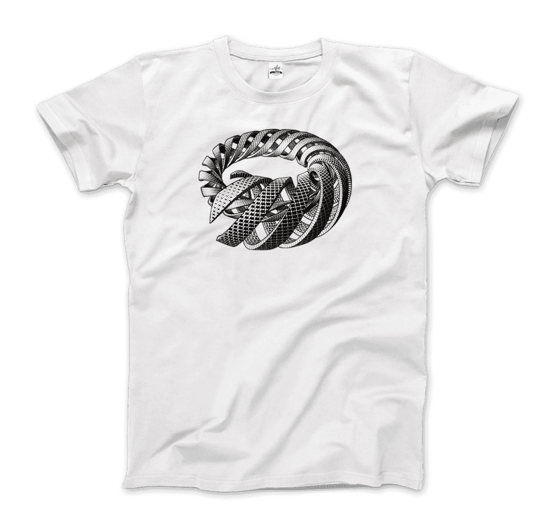 Mc Escher Spirals Art T-Shirt-Art-O-Rama Shop-Men (Unisex)-City Green-S-Urbanheer