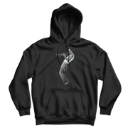 Miles Davis Playing His Trumpet Artwork Unisex Hoodie-Art-O-Rama Shop-Black-S-Urbanheer