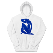 Henri Matisse Blue Nude 1952 Artwork Unisex Hoodie-Art-O-Rama Shop-White-S-Urbanheer
