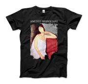 Modigliani - Portrait Of Jeanne Hébuterne, 1919 Artwork T-Shirt-Art-O-Rama Shop-Men (Unisex)-Black-S-Urbanheer