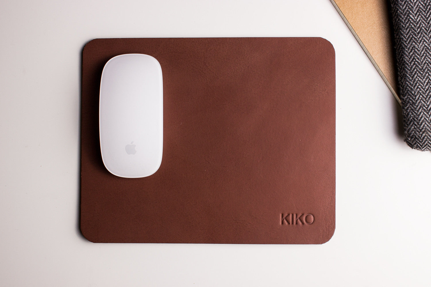 Leather Mouse Pad-Kiko-Brown-Urbanheer