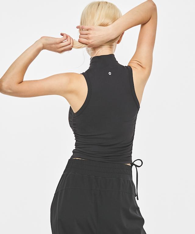 Shrink High Neck Tank Top-Clothing - Women-Mulawear-4-Black-Urbanheer