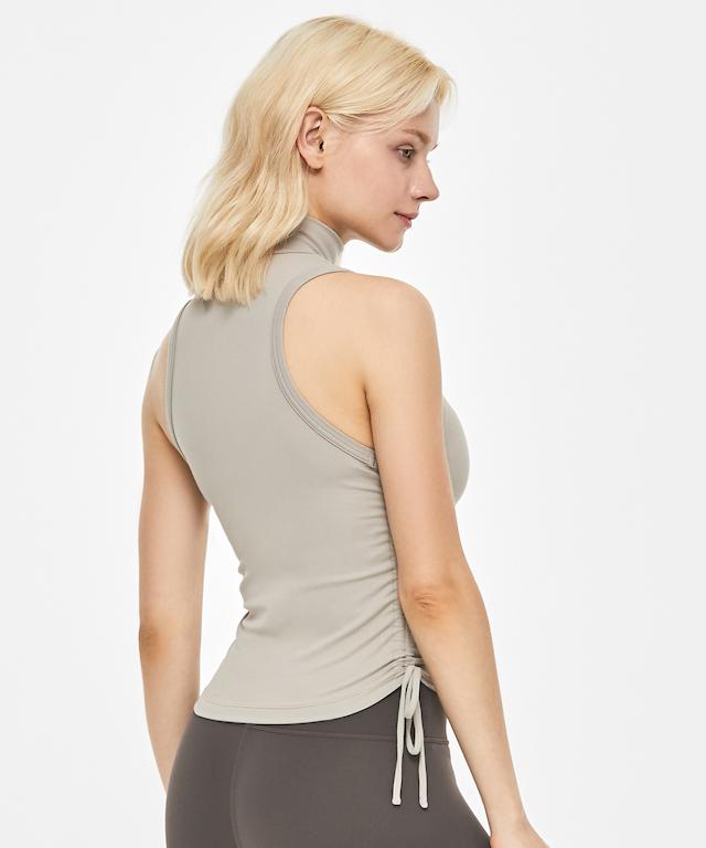 Shrink High Neck Tank Top-Clothing - Women-Mulawear-4-Black-Urbanheer