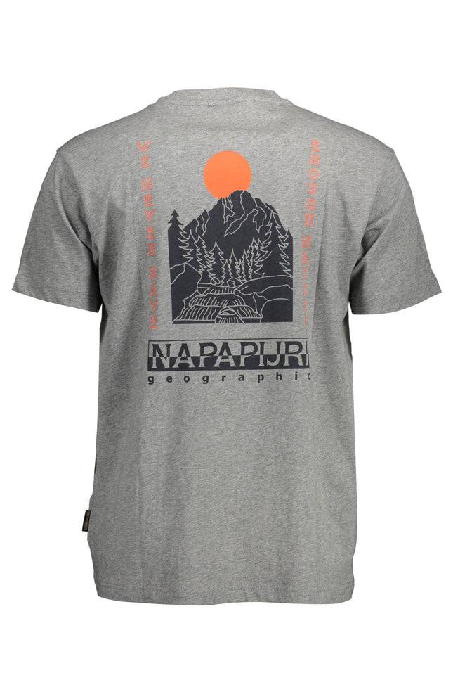 Napapijri Men'S Short Sleeve T-Shirt Gray-T-Shirt-NAPAPIJRI-Urbanheer