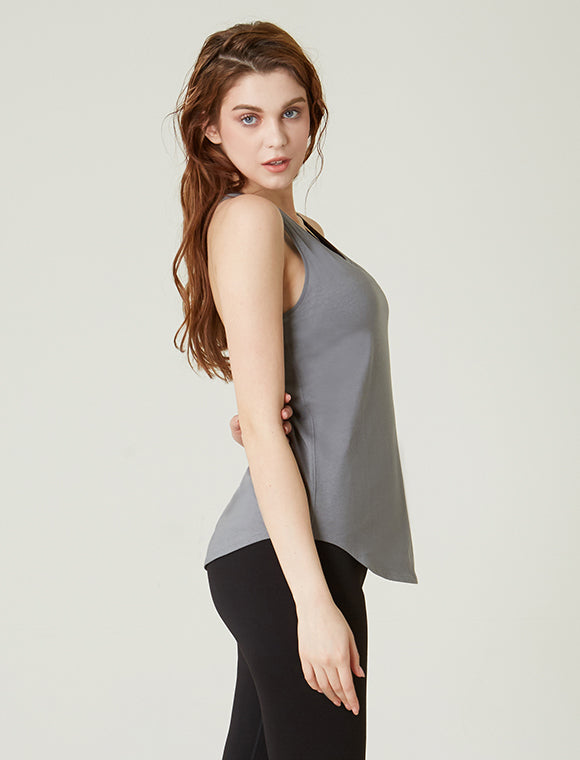 Pinch Me Pleated Racerback Tank-rebody-Black-XS-Urbanheer
