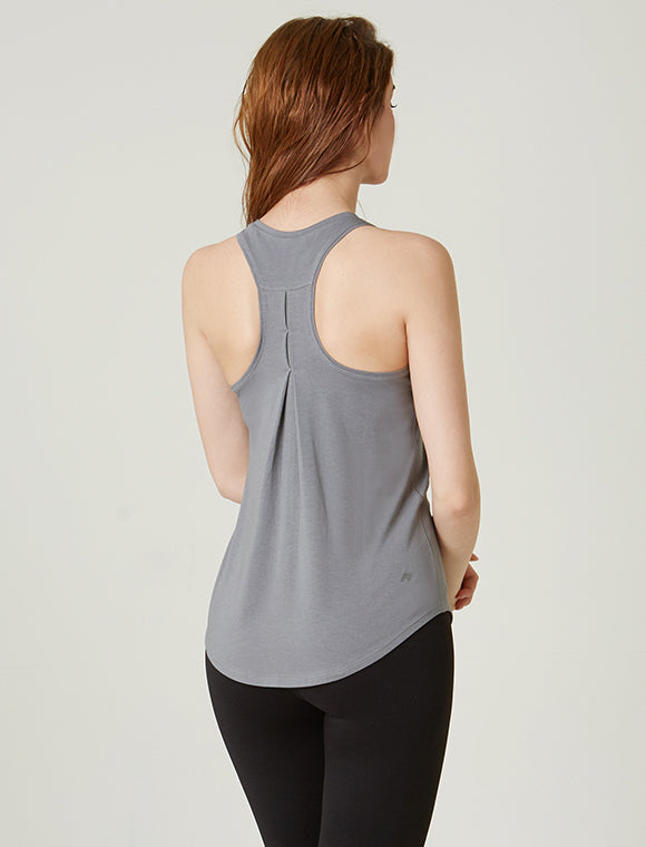 Pinch Me Pleated Racerback Tank-rebody-Black-XS-Urbanheer