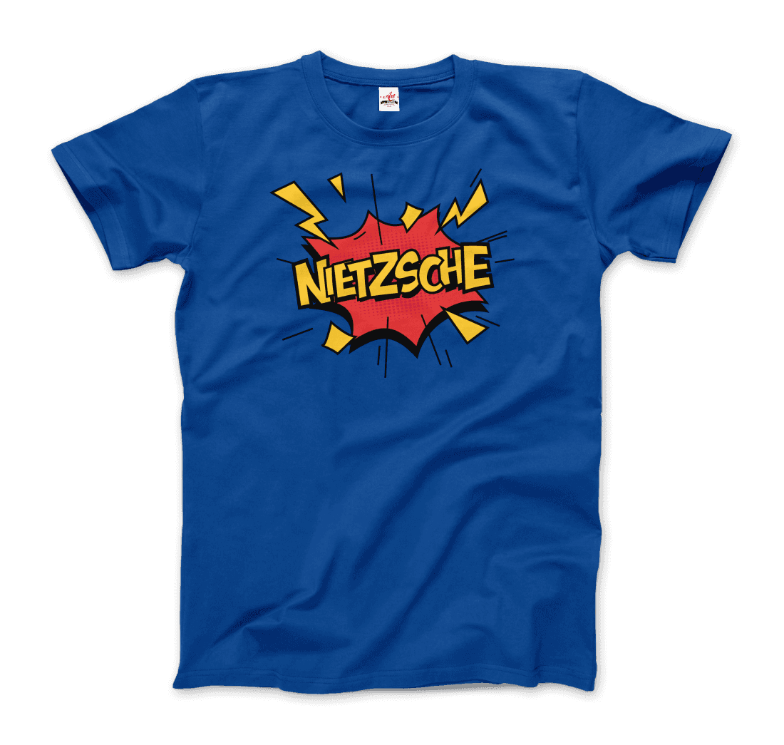 Nietzche - Comics Boom Style T-Shirt-T-Shirt-Art-O-Rama Shop-Women (Fitted)-Black-S-Urbanheer