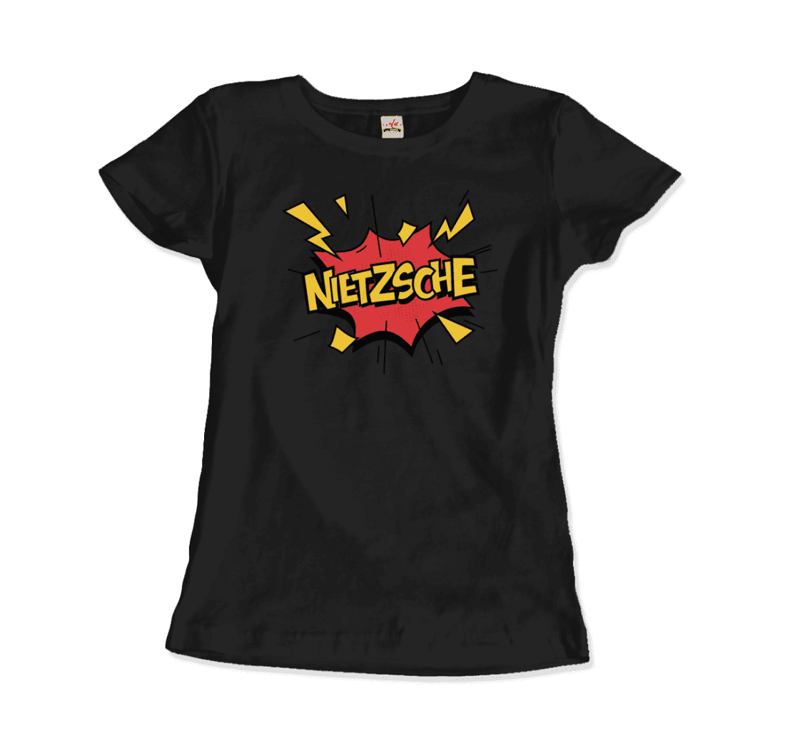Nietzche - Comics Boom Style T-Shirt-T-Shirt-Art-O-Rama Shop-Men (Unisex)-Black-S-Urbanheer