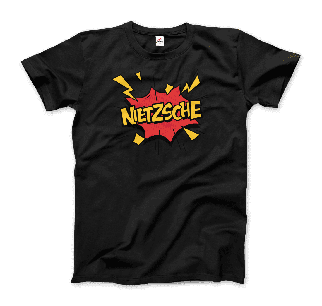 Nietzche - Comics Boom Style T-Shirt-T-Shirt-Art-O-Rama Shop-Men (Unisex)-Black-S-Urbanheer
