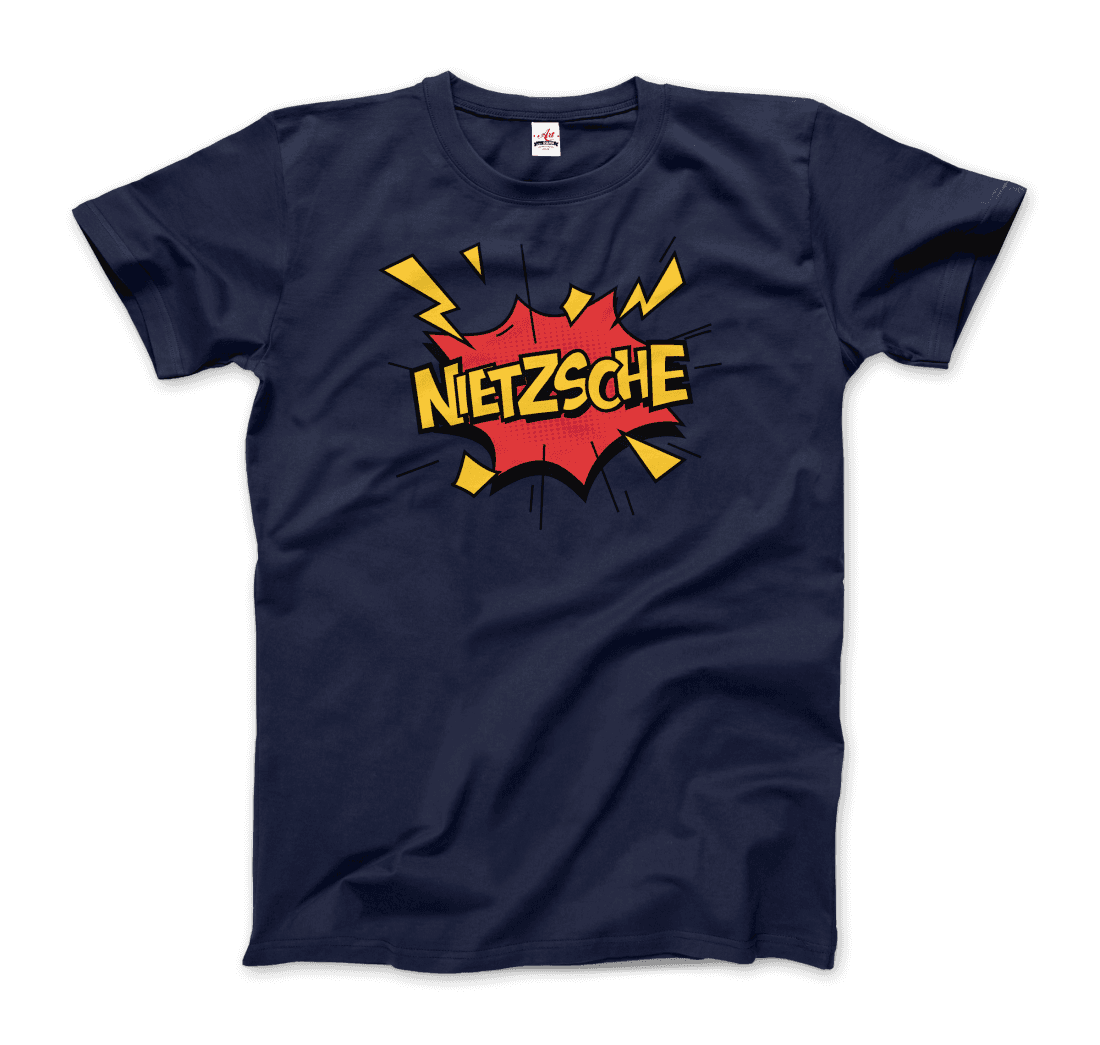 Nietzche - Comics Boom Style T-Shirt-T-Shirt-Art-O-Rama Shop-Men (Unisex)-Black-S-Urbanheer